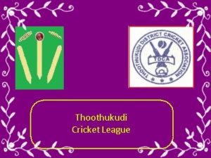 Thoothukudi League